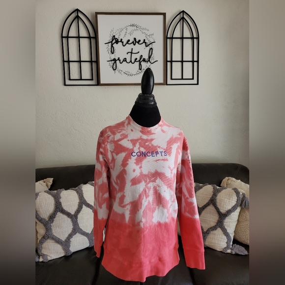 Concepts Tie Dye Long Sleeve Sweatshirt Women’s Size M Classic Boho Chic Retro - Picture 8 of 13